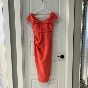 Off the shoulder midi dress